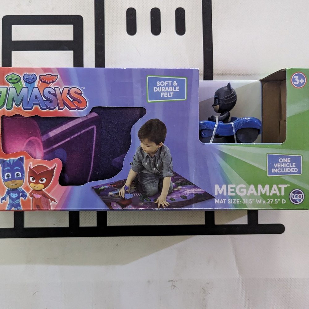 PJMasks Megamat 31.5" x 27.5" One Vehicle Included!